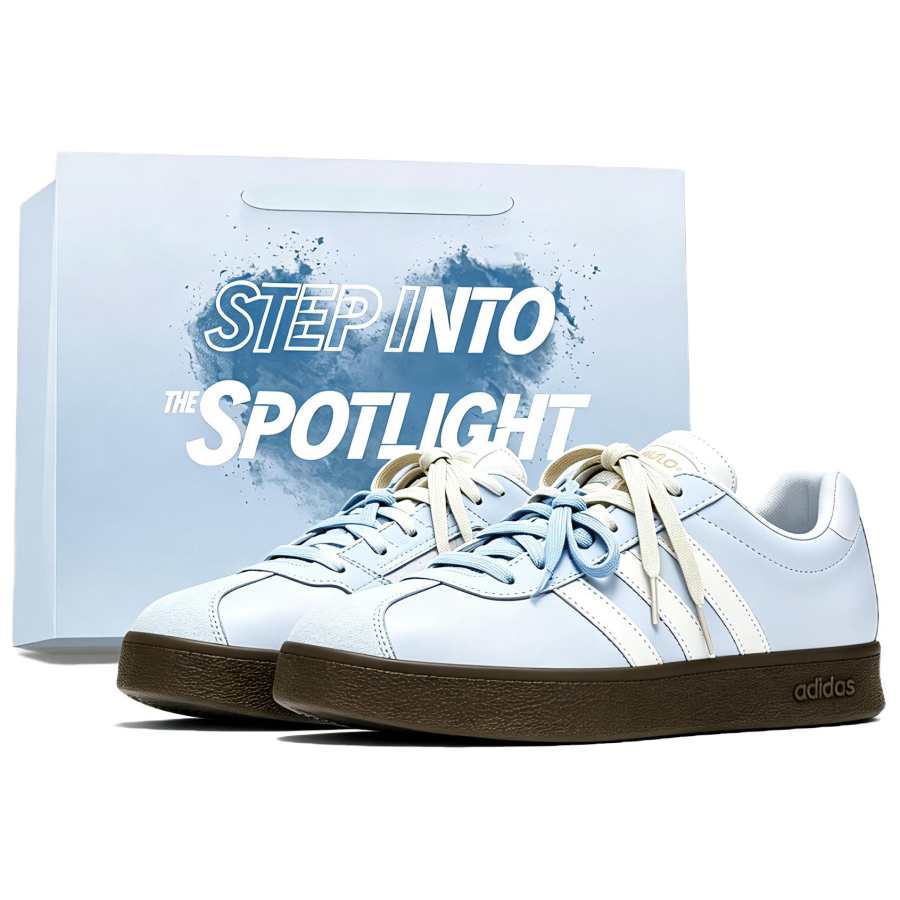 Adidas Adidas Vl Court Classic Skateboard Shoes Unisex Low Top Blue