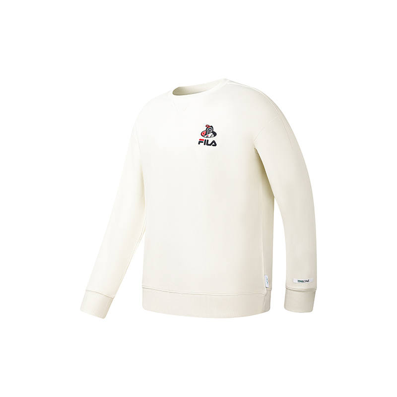 FILA Tennis Sweatshirts Unisex Water Ecru Crew Neck Moderate Other
