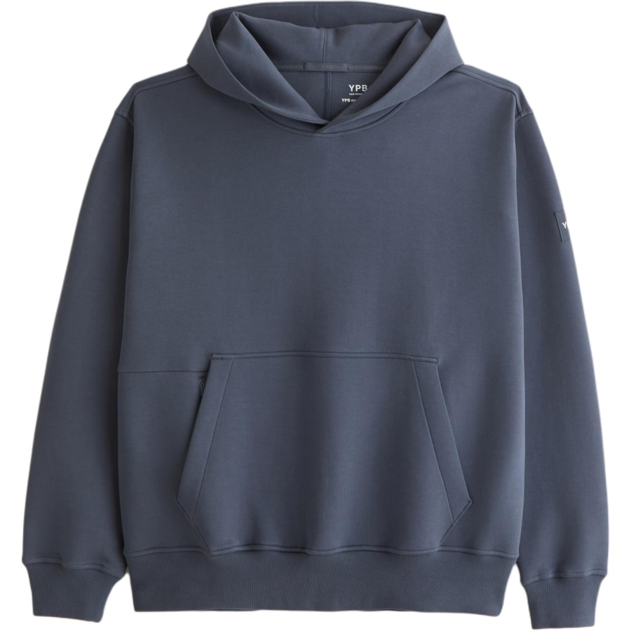 Abercrombie&Fitch Sweatshirts Men's Blue Hooded Non Detachable Moderate