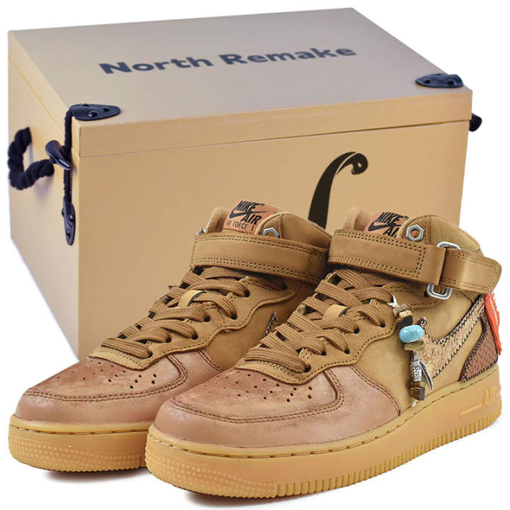 Nike Nike Air Force 1 Skateboard Shoes Unisex Mid Top Brown