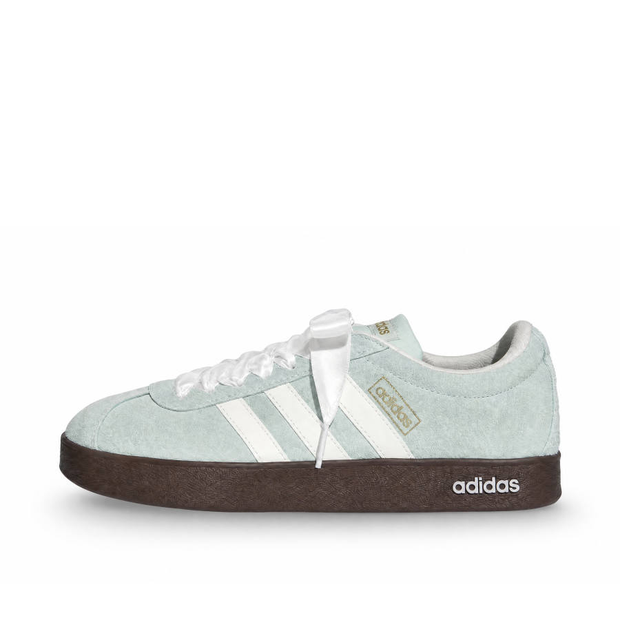 Adidas Adidas VL COURT 2.0 Skateboard Shoes Unisex Low Top Green/Beige