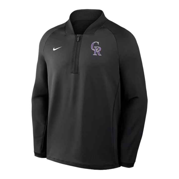 Nike Nike Colorado Rockies Baseball Jerseys Men's Black Stand Collar Moderate