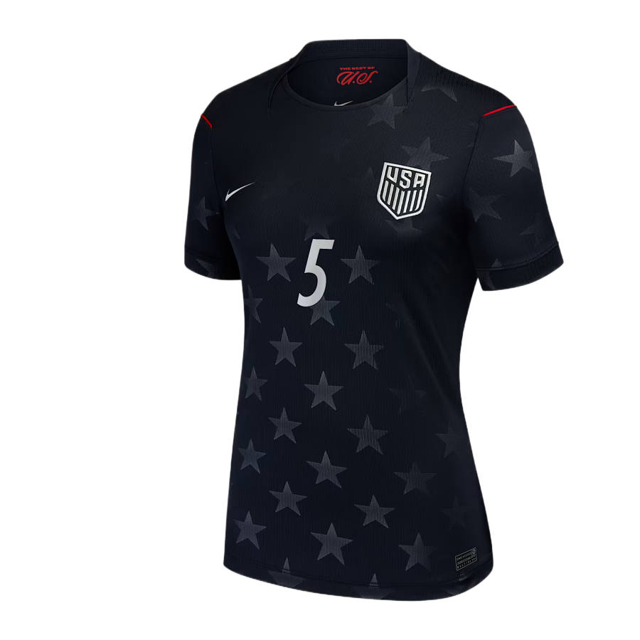Nike Nike United States National Team Soccer Jerseys Women's University Marine Crew Neck Moderate
