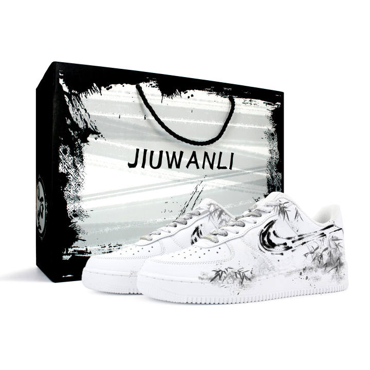 Nike Nike Air Force 1 Skateboard Shoes Men's Low Top White/Black/Gray