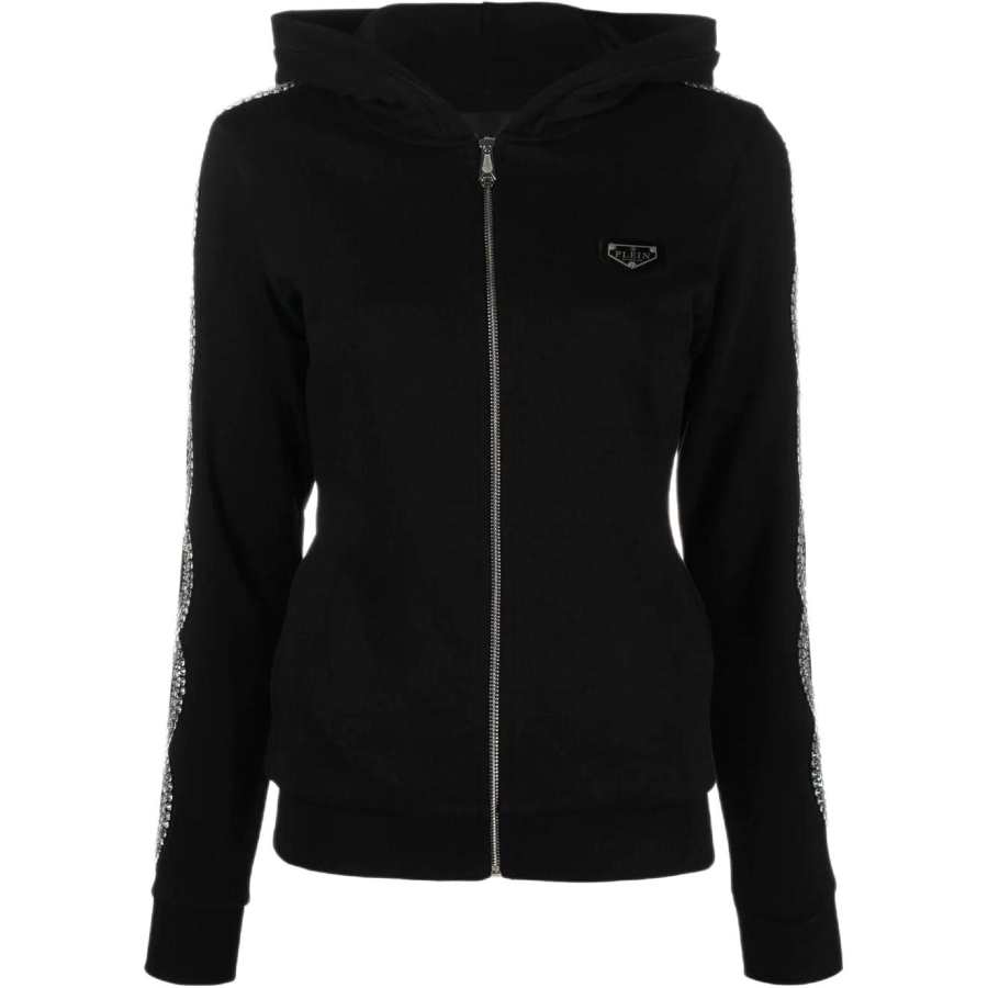 PHILIPP PLEIN 【Previous Season】rhinestone-embellished full-zip hoodie