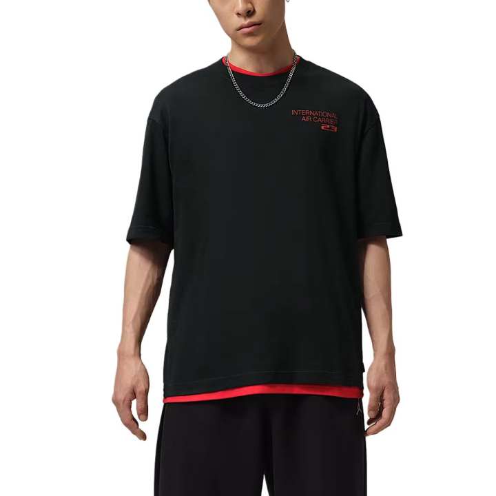 Jordan Jordan Brooklyn T Shirts Men's Black Crew Neck