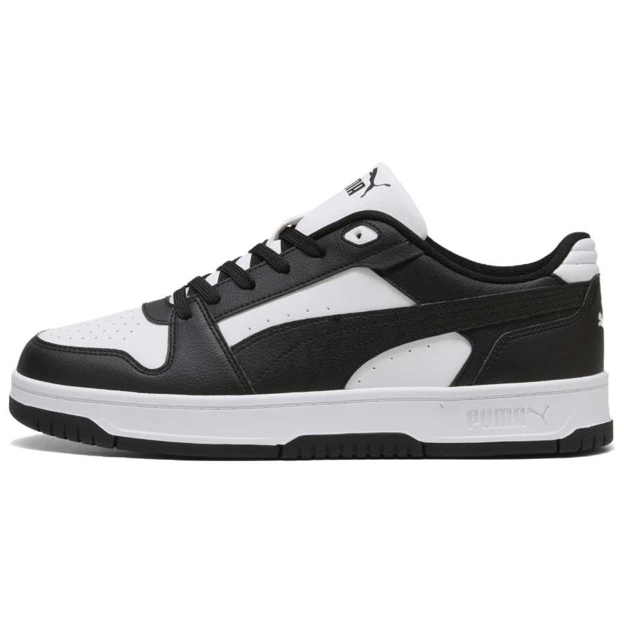 PUMA Rebound Slam Skateboard Shoes Unisex Low Top Black White