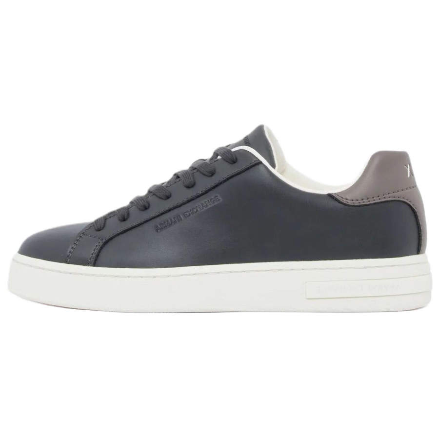 ARMANI EXCHANGE Skateboard Shoes Men's Low Top Black & Taupe