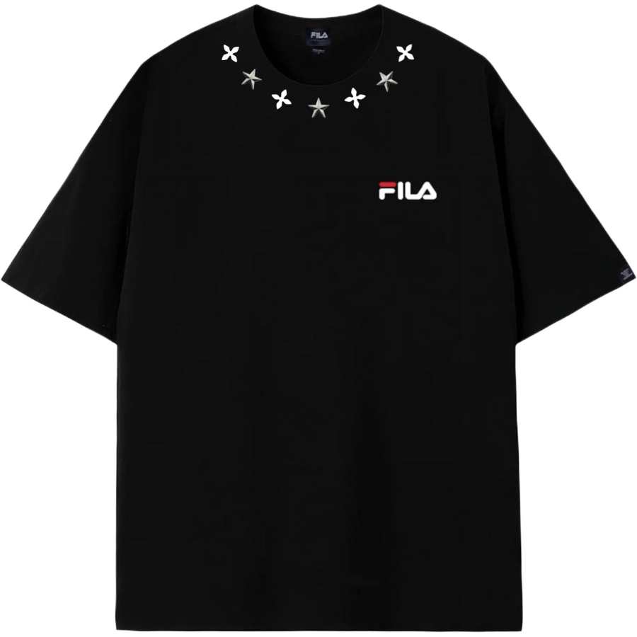 FILA T Shirts Unisex Black Crew Neck
