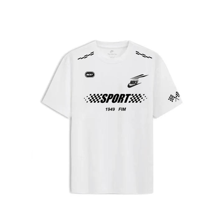 Nike Nike Sportswear T Shirts Unisex White Motorcycle Jacket Crew Neck Moderate Other