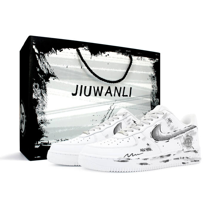 Nike Nike Air Force 1 Skateboard Shoes Men's Low Top White/Black/Gray