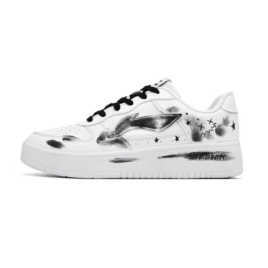 Li-Ning Li Ning Floating Boat Skateboard Shoes Men's Low Top White Black