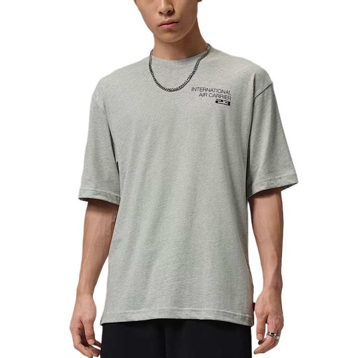 Jordan Jordan Brooklyn T Shirts Men's Heather Gray Crew Neck