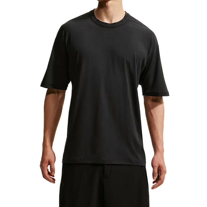 Nike Nike Dri Fit Quick Dry T Shirts Men's Black/Black/Dark Smoke Gray Crew Neck Moderate