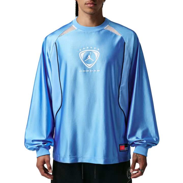 Jordan Jordan Brooklyn T Shirts Men's University Blue/White/Black Crew Neck Moderate