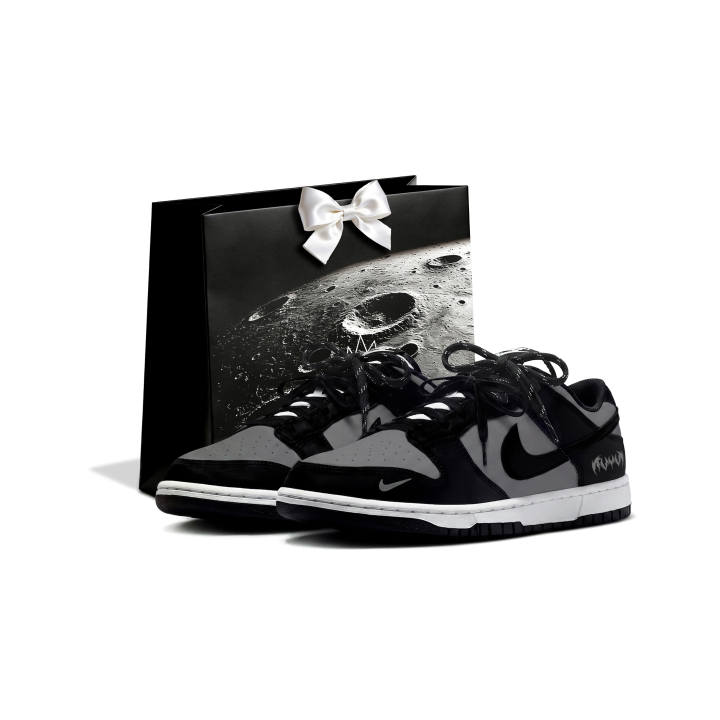 Nike Nike Dunk Skateboard Shoes Unisex Low Top Black Gray White