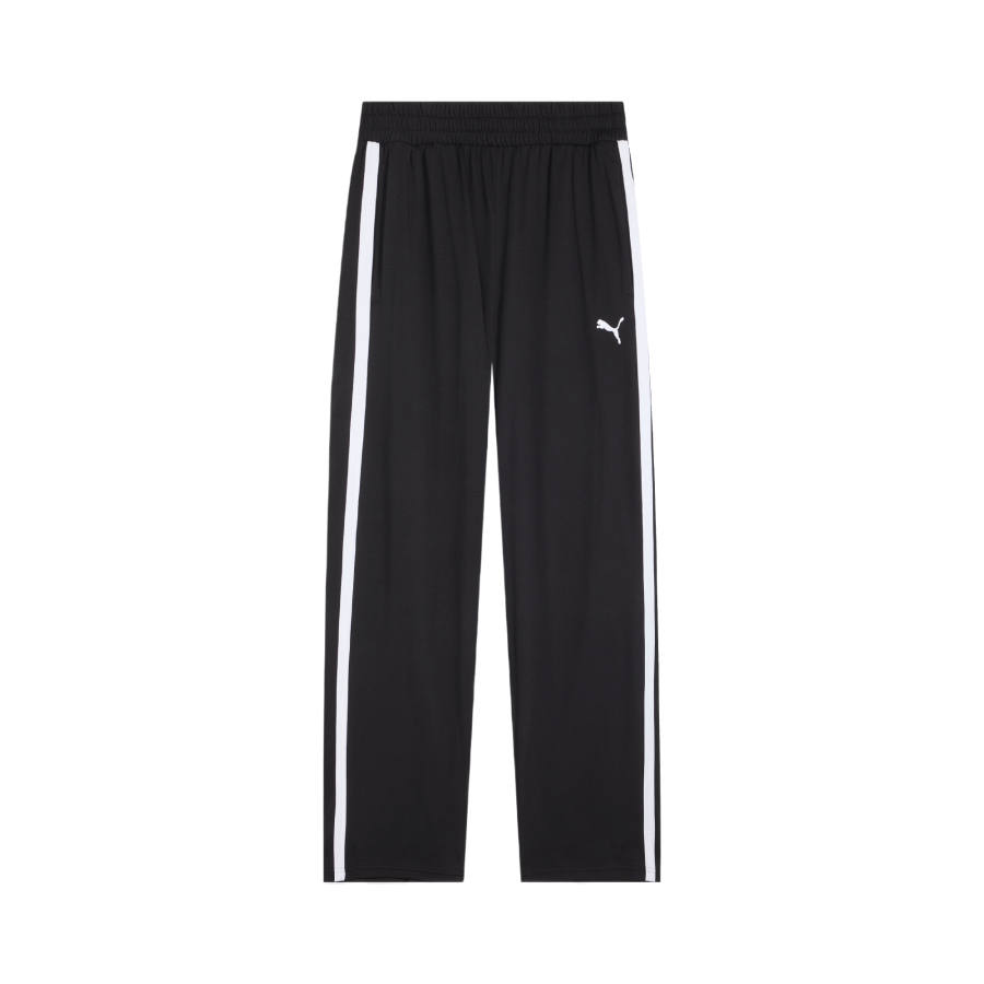 PUMA T7 Casual Pants Men's Black Moderate Straight Fit Pants