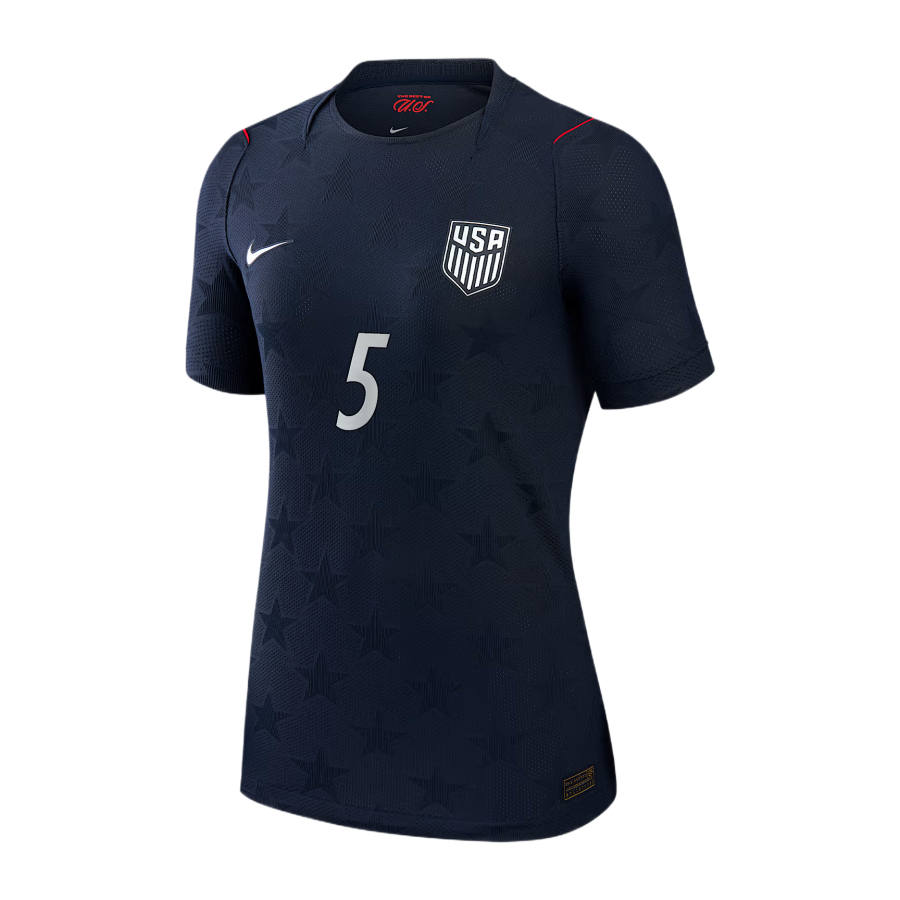 Nike Nike United States National Team Soccer Jerseys Women's University Marine Crew Neck Moderate