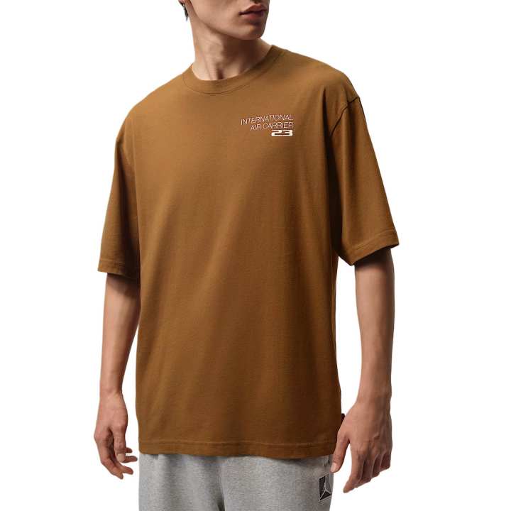 Jordan Jordan Brooklyn T Shirts Men's Light British Umber Crew Neck
