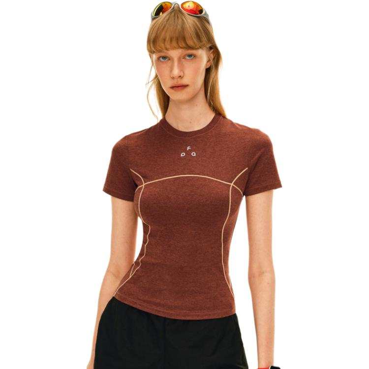 FPA T Shirts Women's Crew Neck Moderate Nipped In Waist