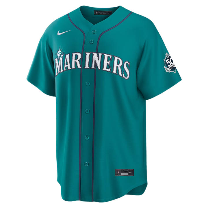 Nike Nike X MLB Baseball Jerseys Men's Turquoise V Neck Moderate