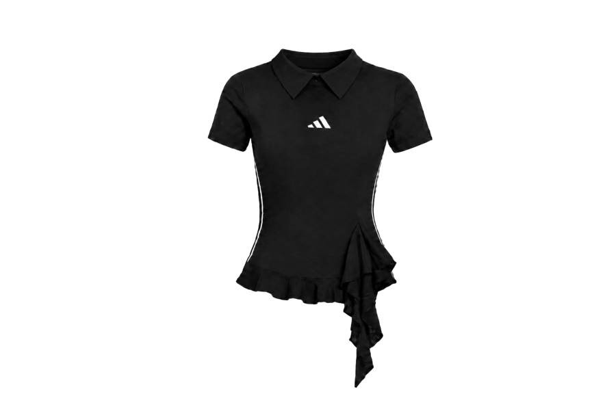 Adidas Adidas Sportswear T Shirts Women's Midnight Mist Cocoa Black Moderate Nipped In Waist