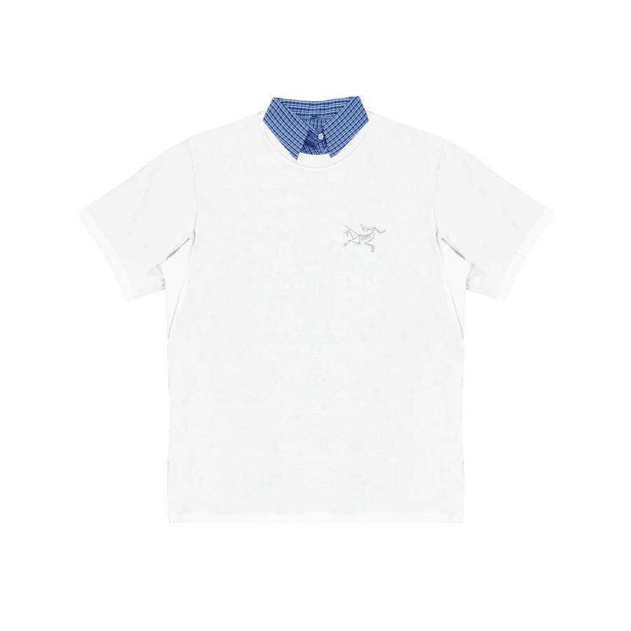 Arcteryx KRAGG T Shirts Unisex White/White Lapel Moderate