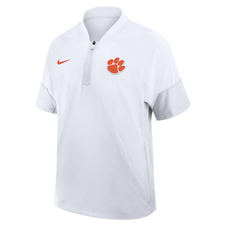 Nike Nike Jackets Men's White/Orange Baseball Collar Moderate Straight Fit