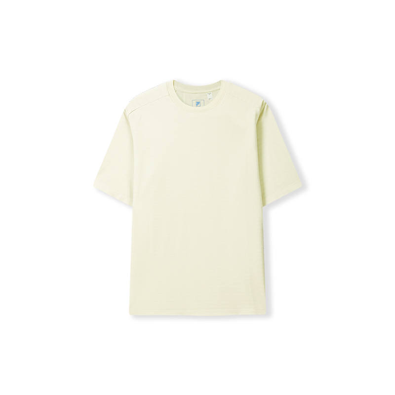 FILA BLUE T Shirts Men's Dove Gray Crew Neck Moderate Other