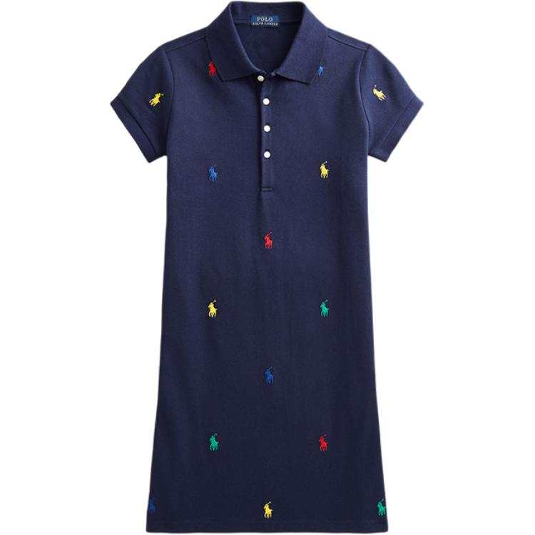 Polo Ralph Lauren Kids Dresses Polo Collar Moderate Midi Skirt Stretch
