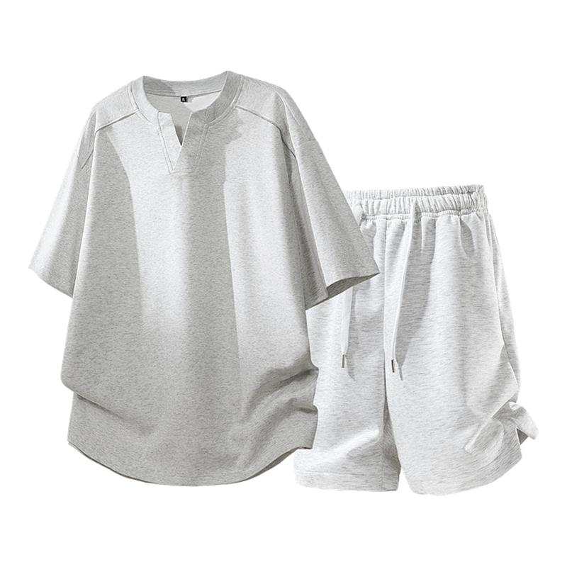 Sugarfunk Casual Sportswear Men's V Neck Moderate