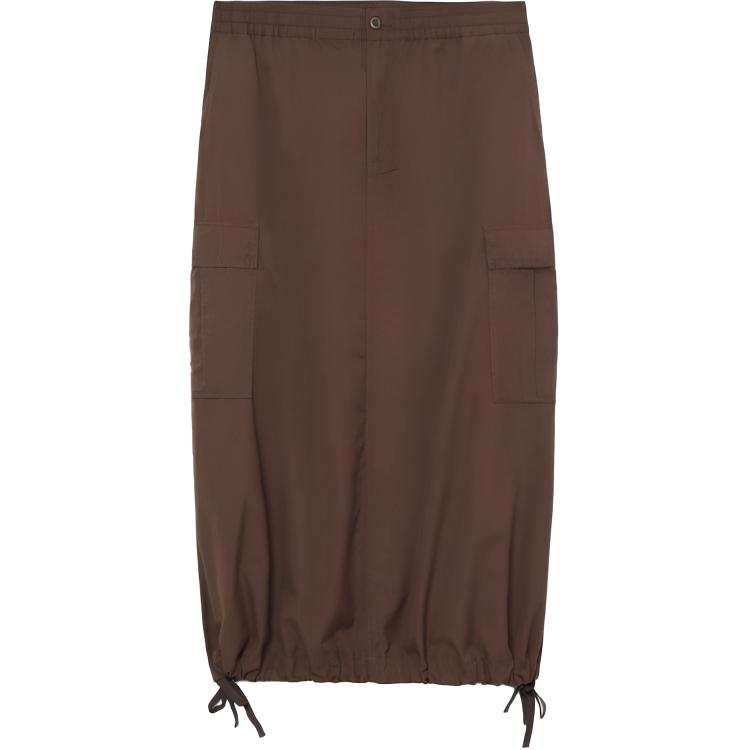 Carhartt WIP FW24 Casual Long Skirt Women's Coffee