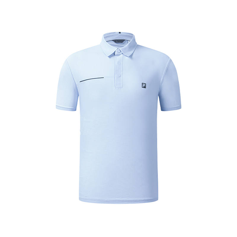FILA Golf Polo Shirts Men's Light Cloud Blue Polo Collar Moderate Other