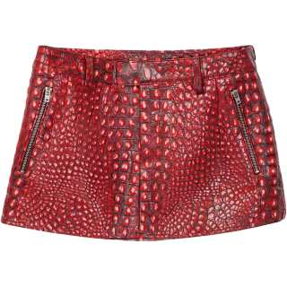 CAMPERLAB Leather Short Skirts Women's Red Moderate Short Skirt