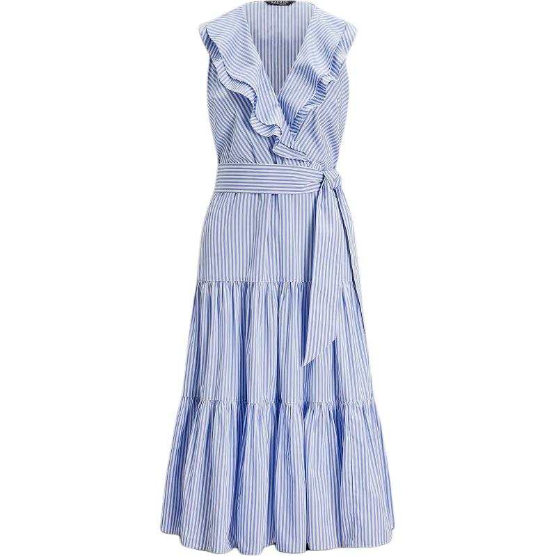 LAUREN RALPH LAUREN SS24 Sleeveless Dress Women's Blue