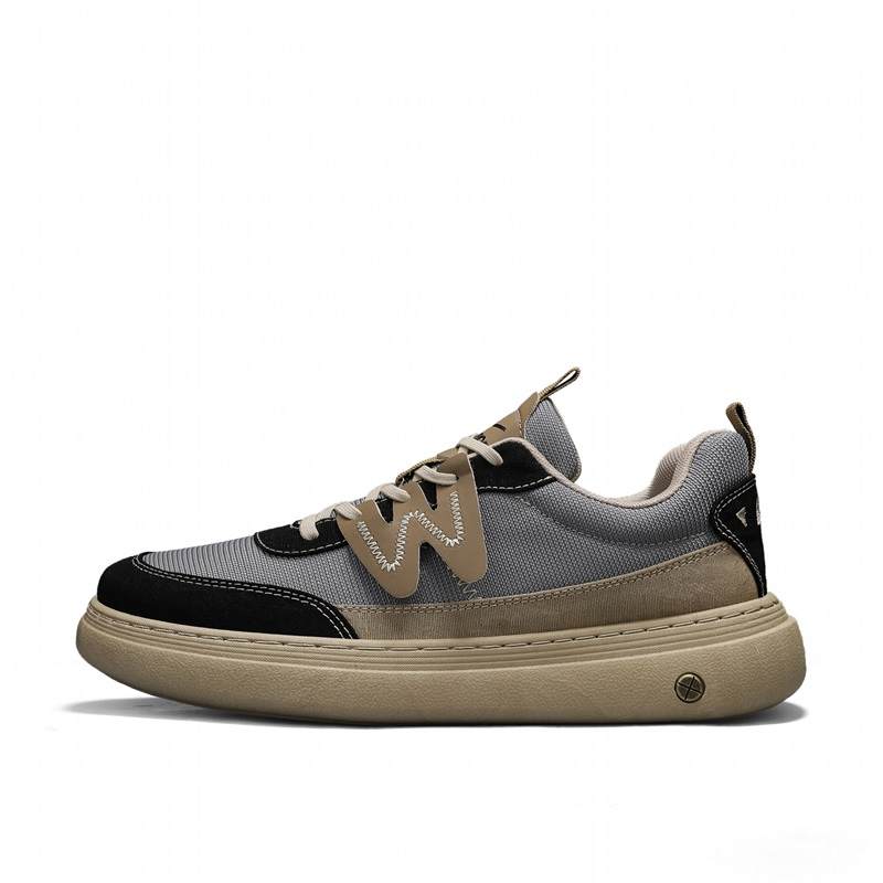 WARRIOR WARRIOR Skateboard Shoes Men's Low Top Gray/Khaki/Black