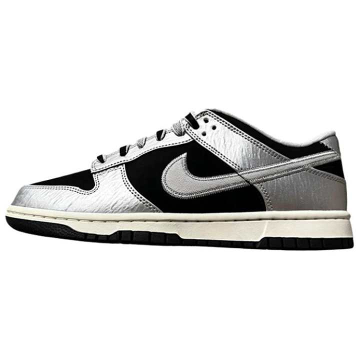 Nike Nike Dunk Skateboard Shoes Men's Low Top Silver Black