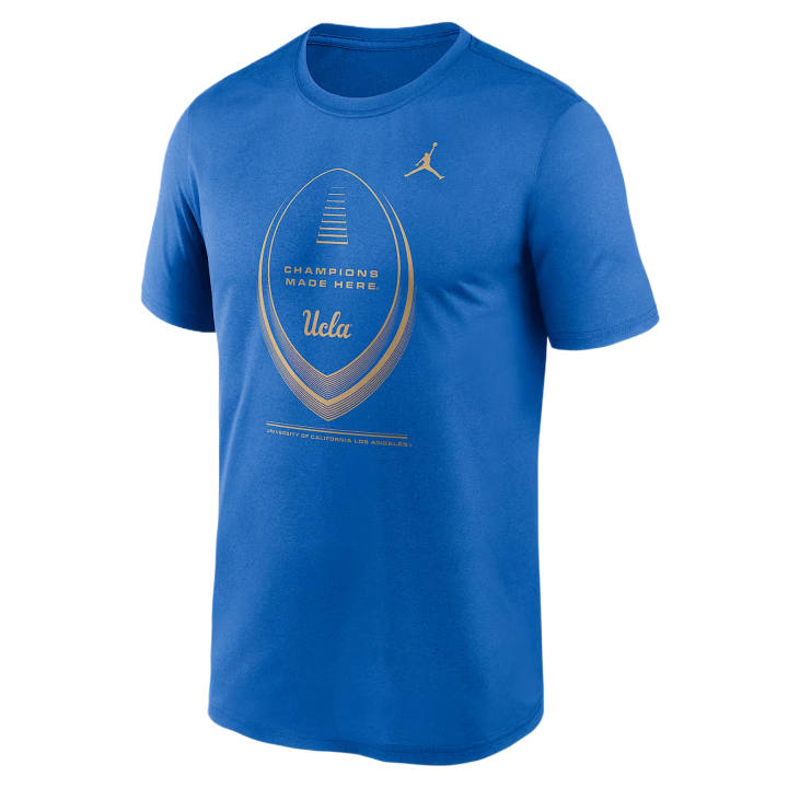 Nike Nike Dri Fit College T Shirts Men's Blue Crew Neck