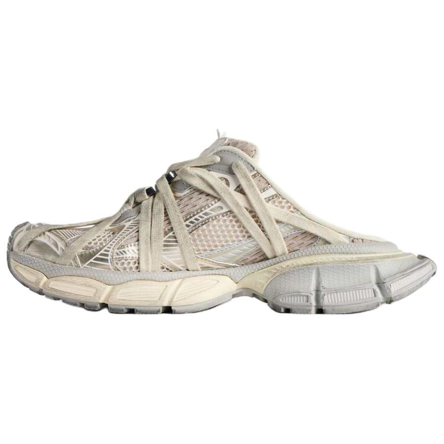 Balenciaga 3XL Extreme Laces Low top Chunky Sneakers Women's Egg Shell Yellow