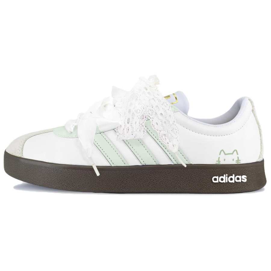 Adidas Adidas Vl Court Classic German Army Trainers Women's Low Top White Green Brown Color Block