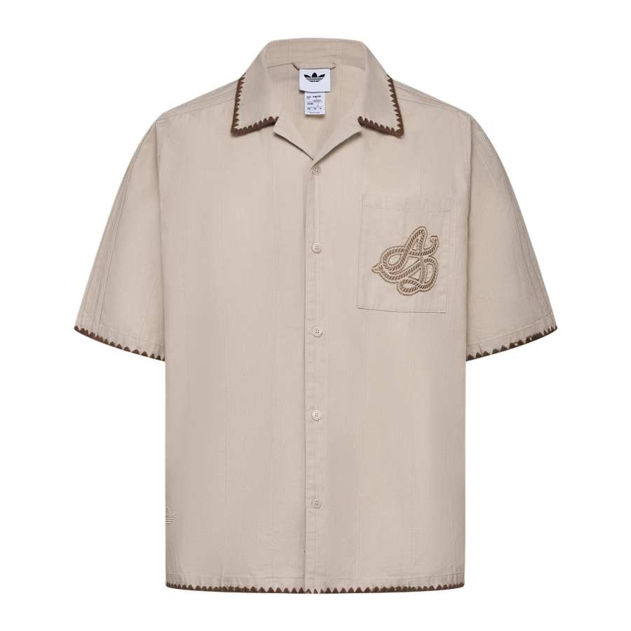 Adidas Originals Shirts Men's Miracle Bauxite Brown Lapel Moderate Other