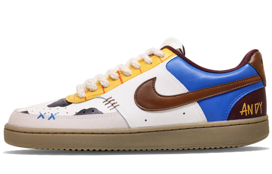 Nike Nike Court Vision Skateboard Shoes Unisex Low Top Beige Brown