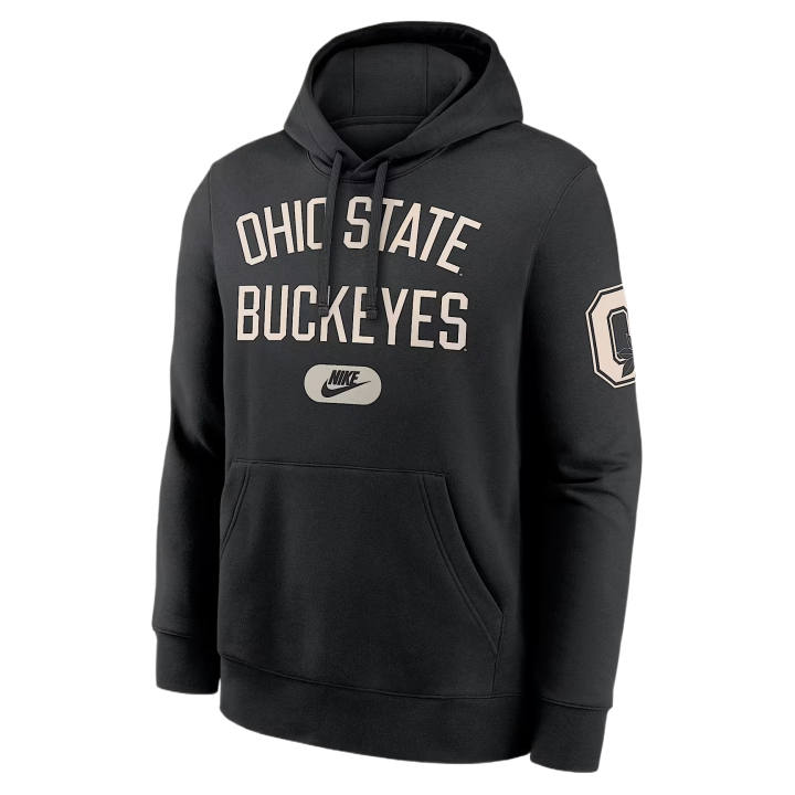 Nike Nike College Sweatshirts Men's Black Hooded Non Detachable Moderate