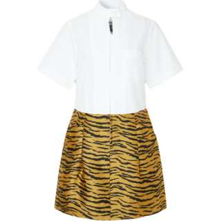 TOGA VIRILIS Long Sleeved Dresses Women's Multicolor Stand Collar Moderate Short Skirt Other