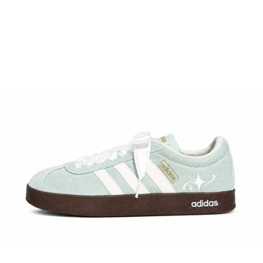 Adidas Adidas VL COURT 2.0 Skateboard Shoes Unisex Low Top Green/Beige