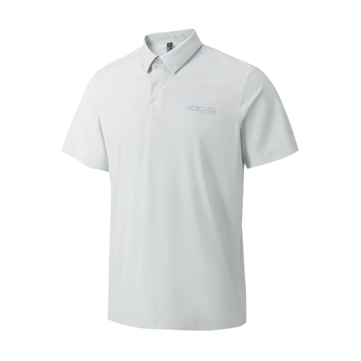 Adidas Adidas Polo Shirts Men's Gray White Polo Collar Moderate