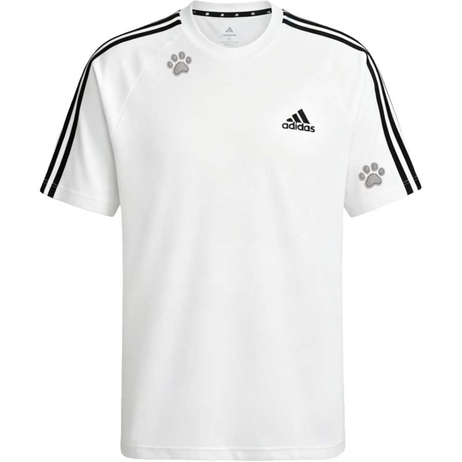 Adidas Adidas MUST HAVES T Shirts Men's White Crew Neck Moderate Straight Fit
