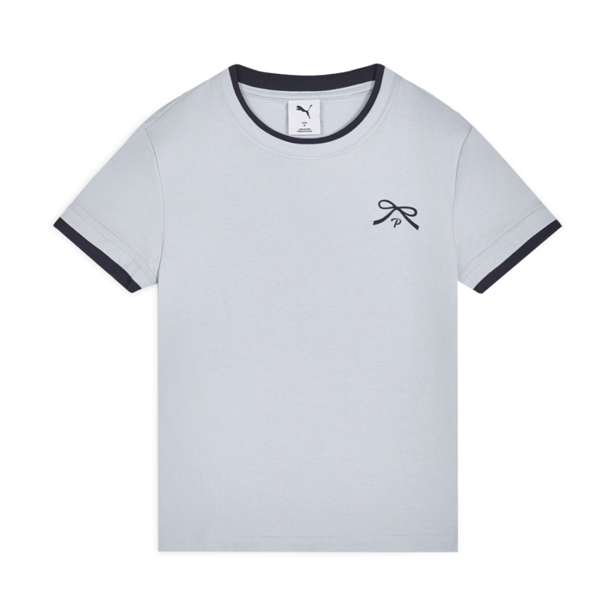 PUMA T Shirts Women's Light Blue Crew Neck Moderate