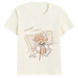 SNBL T Shirts Women's Beige Crew Neck Moderate