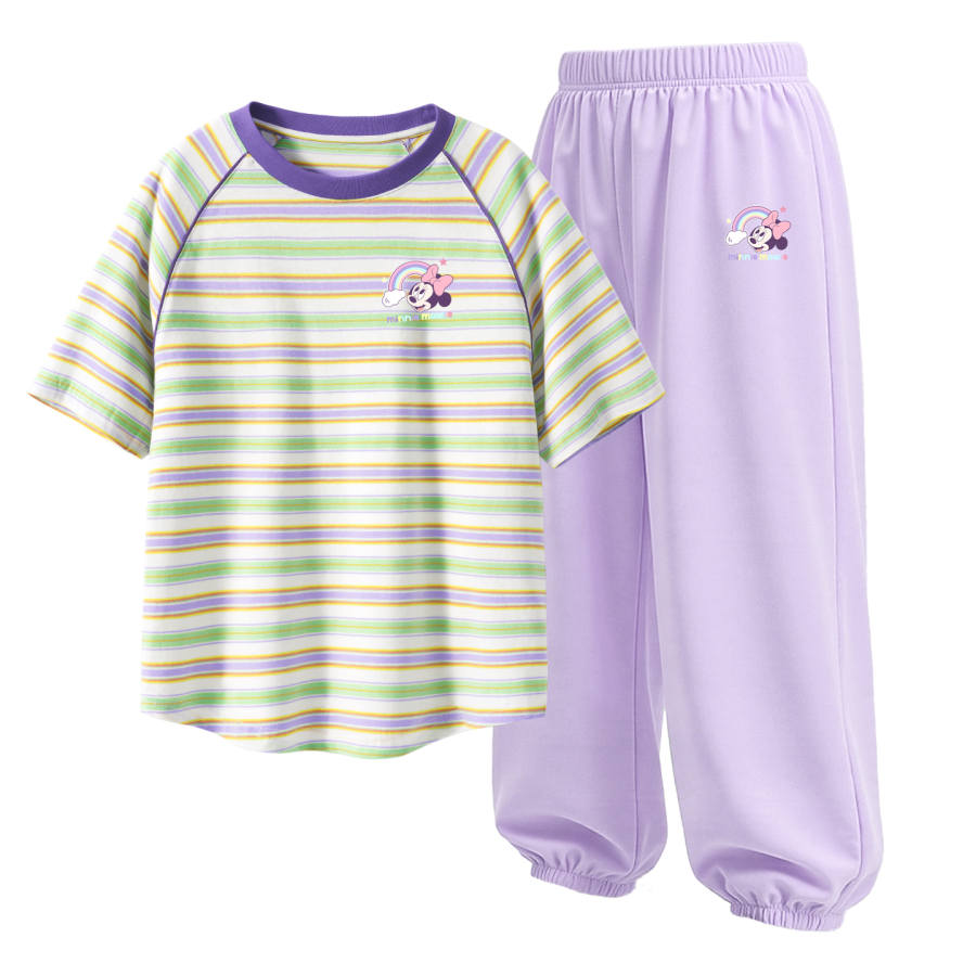 Disney Kids Casual Sportswear Crew Neck Thin Stretch Breathable